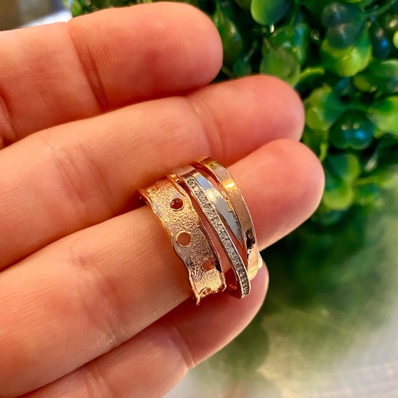 Rose Gold & Silver Wide Ring Brand New - Picture 6 of 10